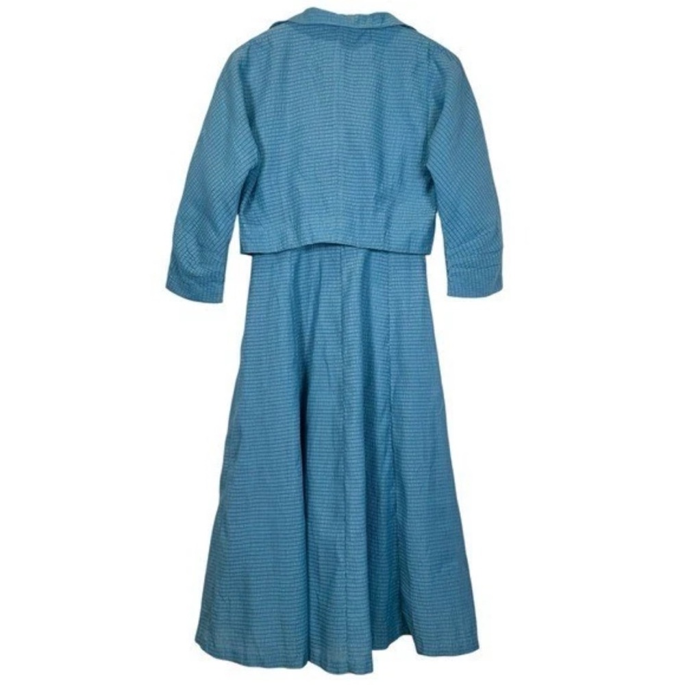 Frances Valentine Sleeveless Midi Dress in Teal Blue - Picture 3 of 6